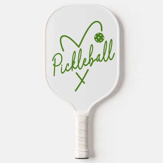 Pickleball Hart Groen & Wit Paddle (Voorkant)