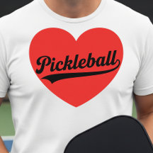 Pickleball Hart Liefde Sport Minimalistische Witte