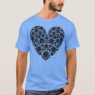 Pickleball Hart Zwart T-shirt