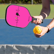 Pickleball Hartslag Hot Roze Groen - Aangepaste Na