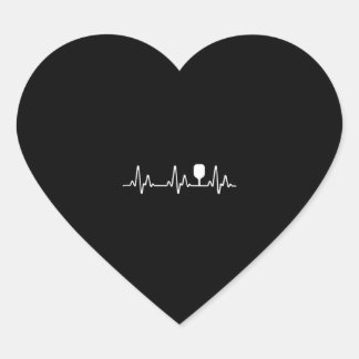 Pickleball Heartbeat 1 Hart Sticker