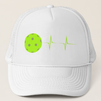 Pickleball Heartbeat Baseball Hat - Groen Trucker Pet