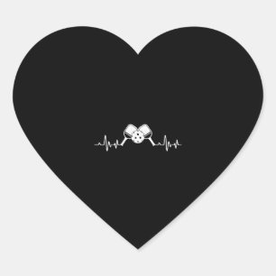 Pickleball Heartbeat EKG Pickleball Paddle Grappig Hart Sticker