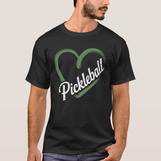Pickleball Heartbeat T-shirt (Voorkant)