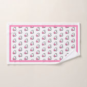 Pickleball Hearts Pink and White (Serviette à main)
