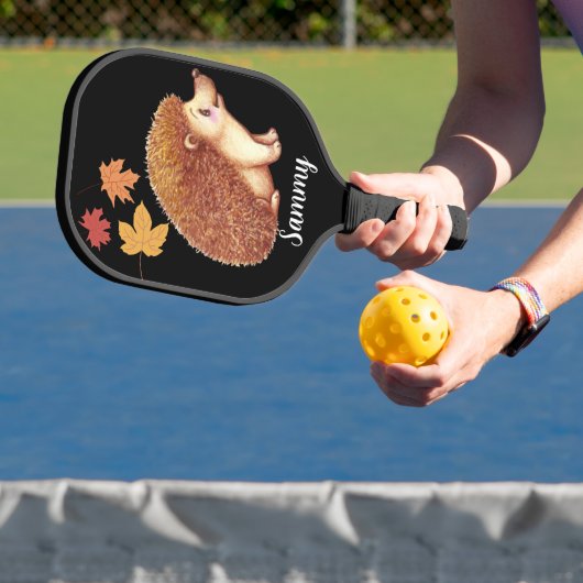 Pickleball Hedgehog voor kinderen met bewerkbare n Pickleball Paddle (Insitu)