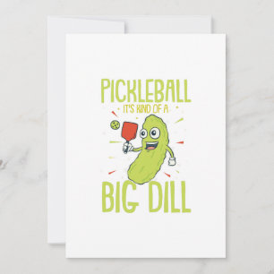 Pickleball Het is een soort grote dill-vun pun-cad Feestdagenkaart