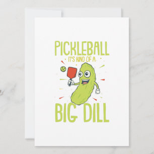 Pickleball Het is een soort grote dill-vun pun-cad Feestdagenkaart