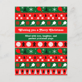 Pickleball Holiday Cheer Feestdagenkaart