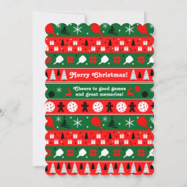 Pickleball Holiday Cheer Feestdagenkaart