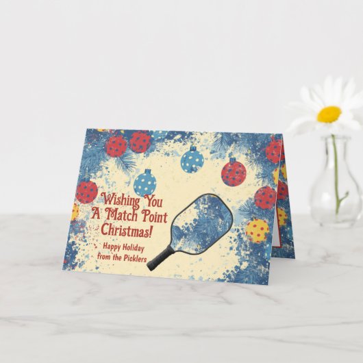 Pickleball Holiday Fun! Kaart (Kleine Plant)