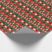 Pickleball Holiday Hustle Cadeaupapier (Hoek)