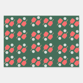 Pickleball Holiday Wrapping Paper