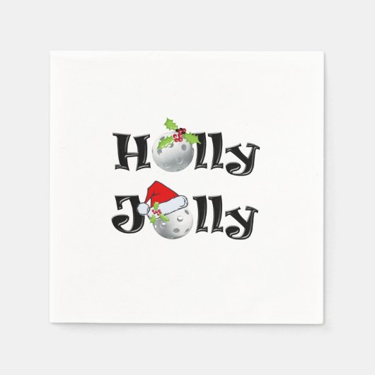 Pickleball-Holly Jolly Servet (Voorkant)