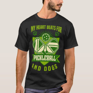 Pickleball Hond Mijn Hart Slaat Voor Pickleball T-shirt
