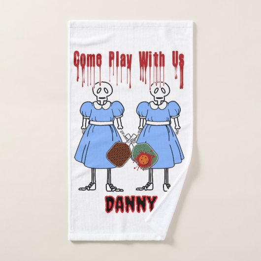 Pickleball Horror Twins Come Play with Us  (Serviette à main)