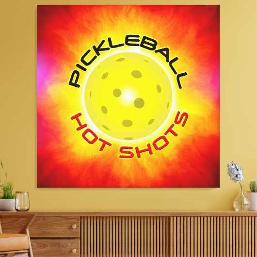 Pickleball Hot Shots 1 Canvas Afdruk (Insitu (Woonkamer))