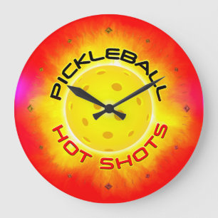 Pickleball Hot Shots 1 Wall-klokopties Grote Klok