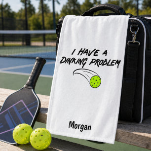 Pickleball Humor Ik Heb Een Dinking Probleem Spo Handdoek