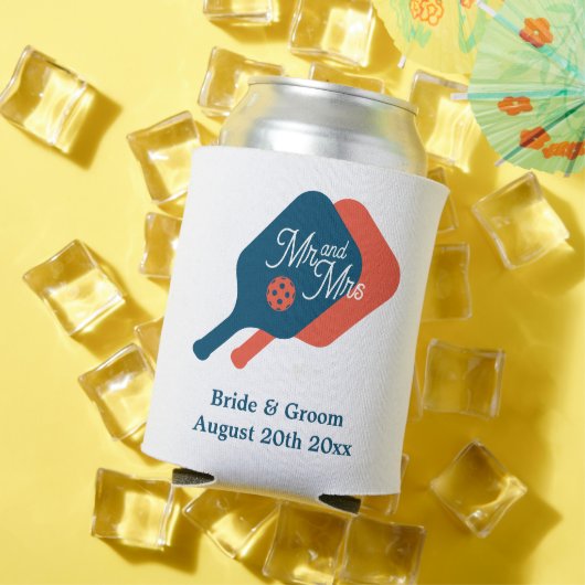 Pickleball huwelijksblik koeler. Leuke drankhouder Blikjeskoeler (Insitu Zomer)