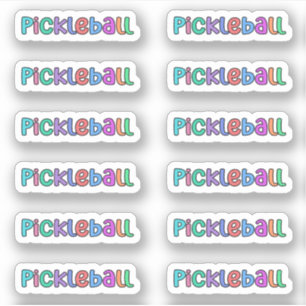 Pickleball in kleurrijke Sticker Blad/Sticker Pack