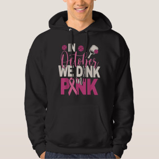 Pickleball in oktober gooien we in roze borstkas hoodie