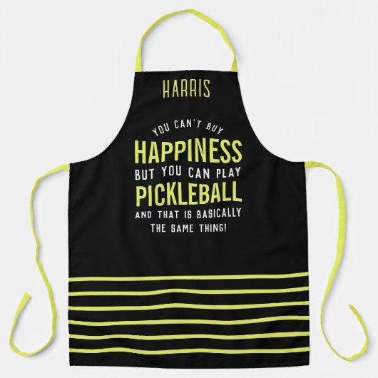 Pickleball is geluk schort (Voorkant)