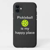 Pickleball is mijn gelukkige plaats grappig Case-Mate iPhone case (Achterkant)
