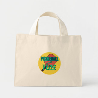 Pickleball is mijn geluksplek humor mini tote bag