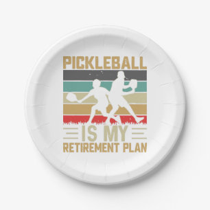 Pickleball is m'n pensioenplan. papieren bordje