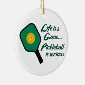 Pickleball is serieus keramisch ornament (Rechts)