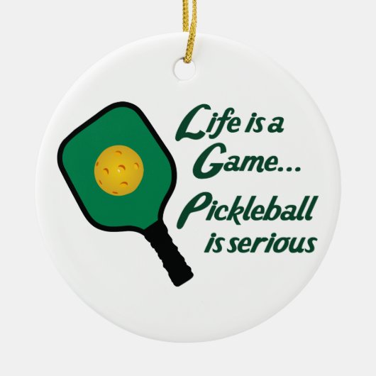Pickleball is serieus keramisch ornament (Voorkant)
