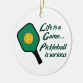 Pickleball is serieus keramisch ornament (Links)