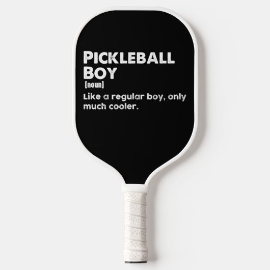 Pickleball Jongen Fun Dictionary Definitie Paddle (Voorkant)