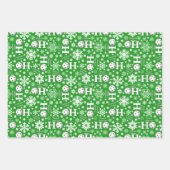 Pickleball Joy Christmas Party Ornamenten Rood Gro Inpakpapier Vel (Voorkant 3)