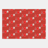 Pickleball Joy Christmas Party Ornamenten Rood Gro Inpakpapier Vel (Voorkant 2)
