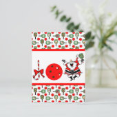 Pickleball Joy Kerstfeest Santa Paddles Briefkaart (Staand voorkant)