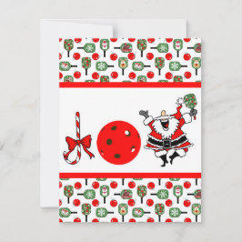 Pickleball Joy Kerstfeest Santa Paddles Kaart