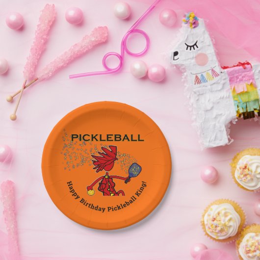 Pickleball Joyeux Anniversaire ! Assiettes en Papi (Fête)