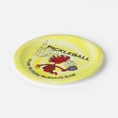 Pickleball Joyeux Anniversaire ! Assiettes en Papi (Angle)