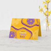 Pickleball Joyeux Anniversaire Jaune Carte Personn (Fleur jaune)