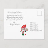 Pickleball Joyeux Noël Coach Carte postale (Dos)