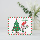 Pickleball Joyeux Noël Coach Carte postale (Debout devant)