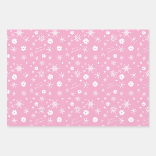 Pickleball 🎄 Joyeux Noël Enveloppement Papier Sh (Devant 2)