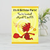 Pickleball Joyful Party Invitation (Debout devant)