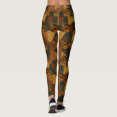 Pickleball Juan Gris Stijl Abstract Patroon Leggings (Achterkant)