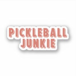 Pickleball Junkie Retro Typografie Sticker