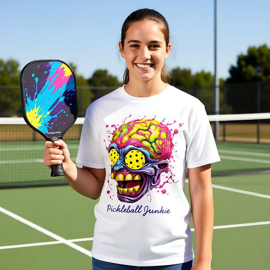 Pickleball Junkie - t-shirt de pickleball drôle