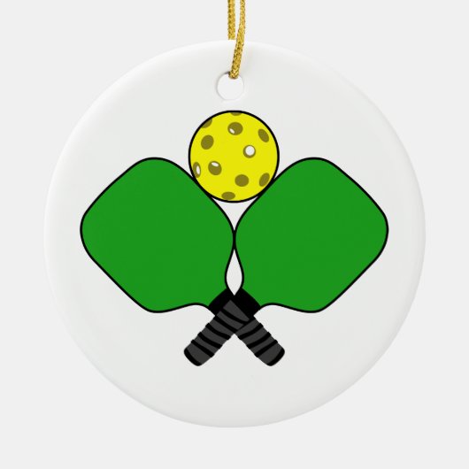 Pickleball Keramisch Ornament (Voorkant)