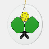 Pickleball Keramisch Ornament (Links)